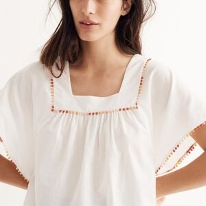 MADEWELL pom pom butterfly top